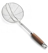 IQCWOOD Spider Strainer Skimmer Stainless Steel, 5.5" | Asian Wire Strainer Ladle Fryer Scoop wit...