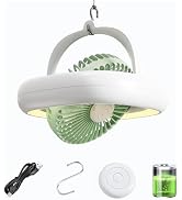 Ceiling Fan |Wall Mounted Quiet Fan with Remote | Built-in 4000mAh Battery | | 4 Speeds&2 Light S...
