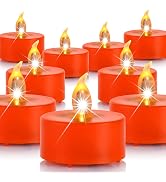 Battery Operated Tea Lights Candles - 12 Pack LED Tea Candles Lamp Realistic and Bright Flickerin...