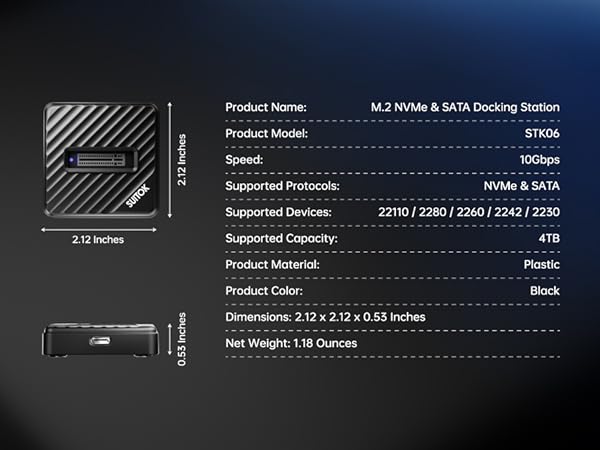 Ultra-lightweight M2 usb adapter weighing only 1.18oz for daily portability.