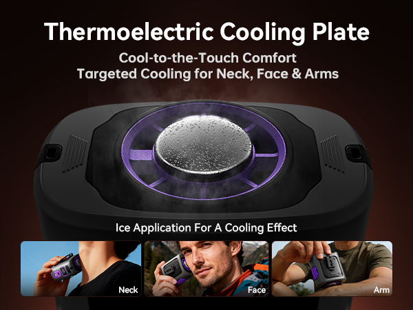 This waist fan features advanced thermoelectric cooling technology for instant relief
