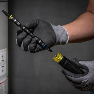 7 precision machined bits, 3 power and 1 standard nut drivers