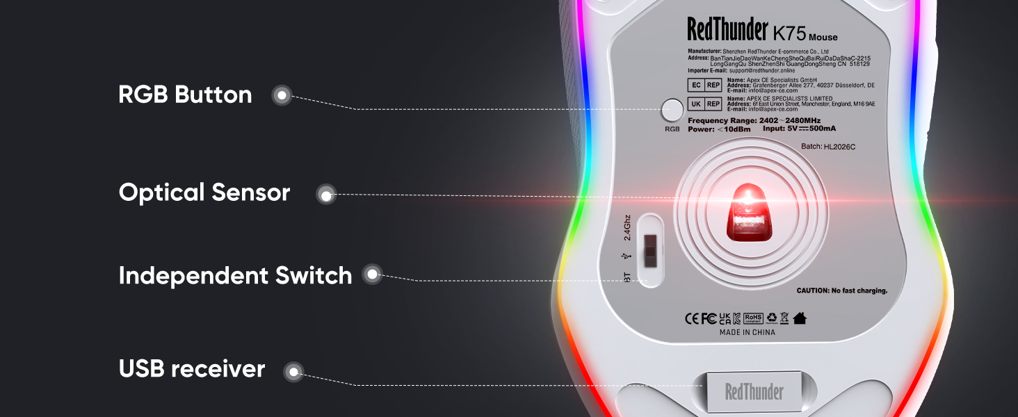 Optical gaming mouse