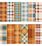 JarThenaAMCS 24 Sheets Fall Pattern Paper Autumn Buffalo Plaid Scrapbook Specialty Paper Double S...