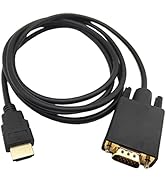 HDMI to VGA Adapter Cable, Haokiang 6ft/1.8m Gold-plated 1080P HDMI Male to VGA Male Active Video...