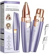 VG VOGCREST Eyebrow Facial Trimmer: 2 in1 Rechargeable Facial Hair Removal and Eyebrow Shaver - F...