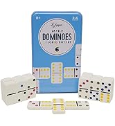 Regal Games - Double 6 Dominoes - Colored Dots Set - Fun Family-Friendly Dominoes Game - Includes...