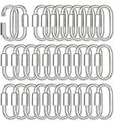 30PCS 2.36 Inches Sliver Quick Links, M6 Screw Chain Links Heavy Duty Chain Links, 1/4" Galvanize...