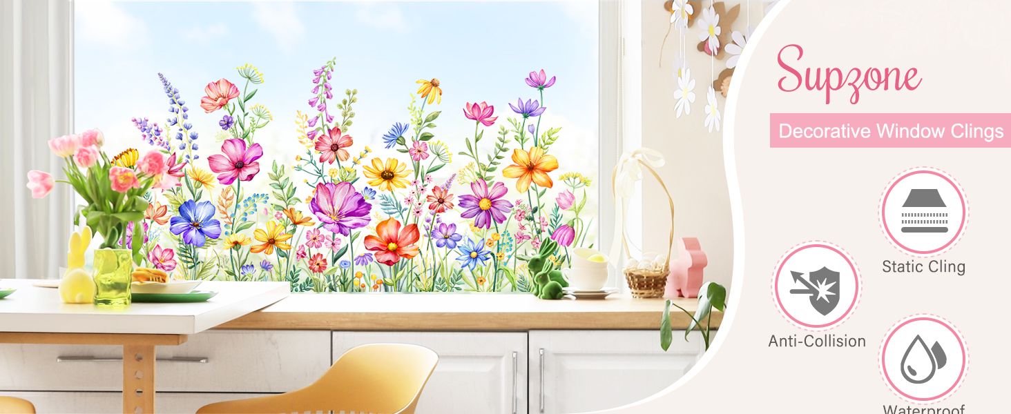 WILDFLOWER WINDOW CLING
