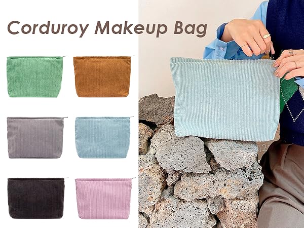 corduroy makeup bag