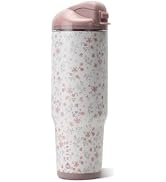 HydroJug Ease2o 32oz Insulated Water Bottle, Straw & Chug Lid, Magnolia