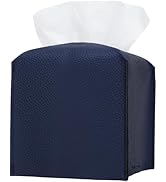 LeCorner Tissue Box Cover, Square PU Leather Tissue Box Holder, Modern Tissue Holder with Bottom ...