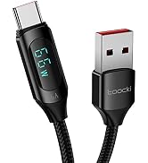 USB C Cable Type C Charge Fast Charging Cable, 66W/6A 6.6FT USB C Charging Cable with Led Display...