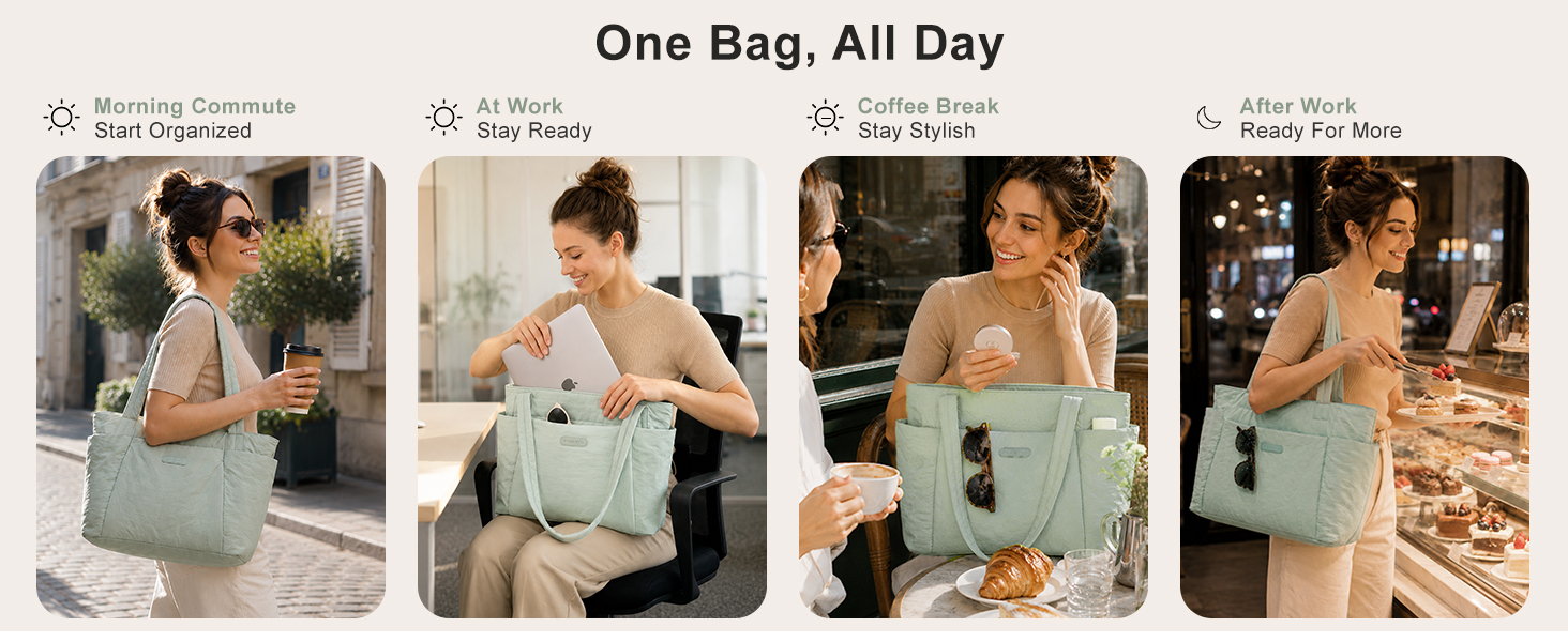 puffer tote bag