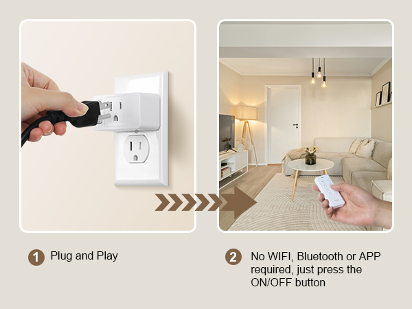 wireless remote control outlet