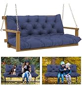 Extra Thick 5" Waterproof Outdoor Swing Replacement Cushions 3 Seater 60 inch Porch Swing Cushion...