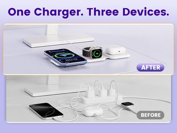 3in 1 travel charging station iphone 17 pro
