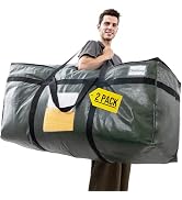 TAILI 69 Gallon Extra Large Storage Bags, XXL Green Heavy Duty Moving Bags For Storage with Visib...