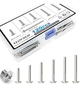 TEOYNGU 120pcs Cabinet Pulls Knobs Screws M4×25/30/35/40/45/50mm Machine Screws Assortment,Metal ...