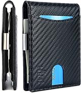 Mens Wallet Slim Bifold Wallets for Men Money Clip Wallet RFID Blocking Front Pocket Leather Mini...