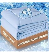 QUTOOL Cooling Blankets for Hot Sleepers and Night Sweats,Cooling Comforter Queen Size,Double-Sid...