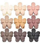 9 PCS Flower Matte Hair Clips,Claw Clips,Large Hair Claw Clips For Women Thick Hair, Non Slip 9 S...