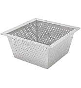 Leyso Stainless Steel Floor Sink Top Hang Basket Strainer Sink Drain Cover 10” x 10” x 4-3/4” for...