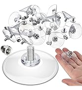 AccEncyc 12 Pack Suction Cup with Screws 1.7" Plastic Suction Pads Clear PVC Sucker Pads with M6 ...