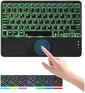 LAMA Backlit Bluetooth Touchpad Keyboard for iPad Pro/Air/Mini, Ultra-Slim Rechargeable Wireless ...