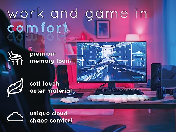 cute keyboard white gaming keyboard elbow pads purple keyboard green keyboard cloud wrist rest