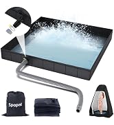 Spopal Portable Shower Pan, Foldable Shower Base & Basin Floor with Detachable Drain Pipe, for RV...