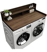 FZGhome Washer Dryer Countertop, 54" x 27.55" 2-Tier Washer Dryer Topper with Edge, for Laundry R...