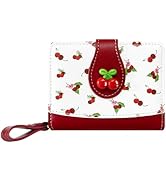 Sunwel Fashion Cutest Fruit Prints Wallet Card Slots Small Wallet with Zipper Coin Pouch Wallet f...