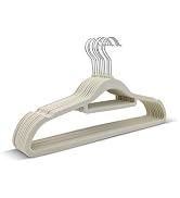 WisePoint Velvet Hangers 10 Pack, Plastic Hangers Clothes Hangers Space Saving Coat Hangers Heavy...