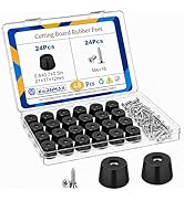 Kernmax 48Pcs Rubber Feet for Cutting Board with 304 Stainless Screws, Cutting Board Feet Non Sli...