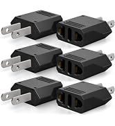 Europe to American Outlet Plug Adapter, Unidapt European EU to US Travel Power Adapter Plug, EU/I...