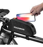 ROCK BROS Top Tube Bike Bag Bicycle Front Frame Bag Top Tube Bag Bike Accessories Pouch Compatibl...