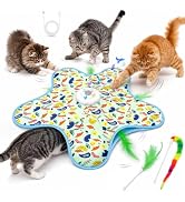 Petayouj Interactive Cat Toys for Indoor Cats,Automatic Hide and Seek Kitten Toy, Rechargeable To...