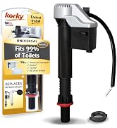 Korky QuietFILL Platinum Toilet Fill Valve - Universal Fits 99% of Toilets - Easy Height Adjust f...