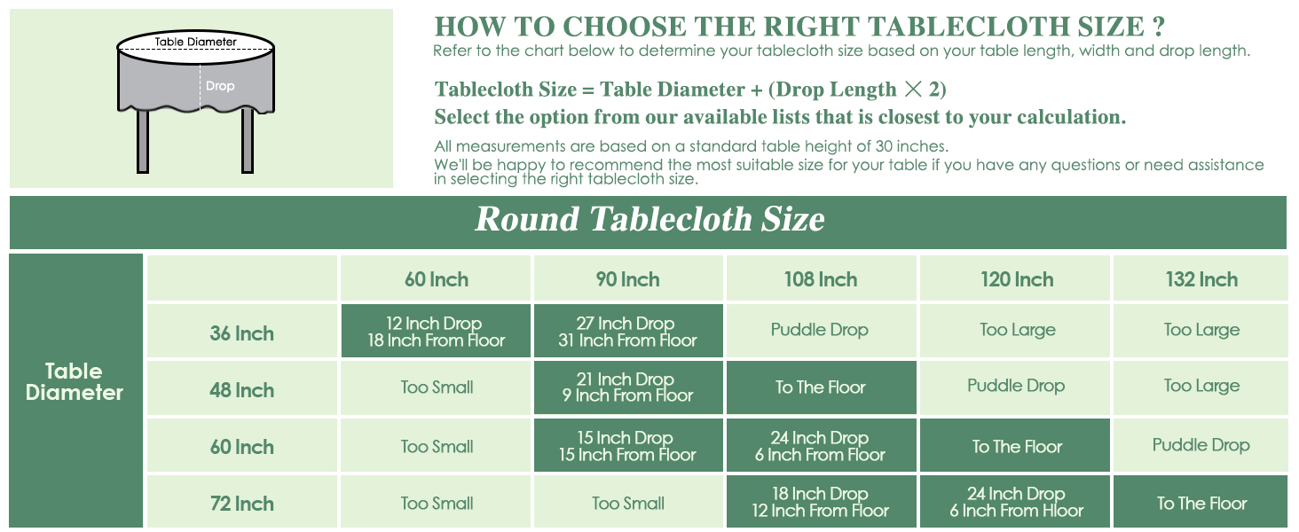 sage green round tablecloths