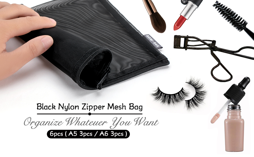 mesh cosmetic bags