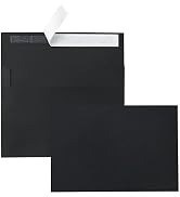 Silunkia 100 Packs Single Panel Blank Black Greeting Cards and Envelopes 4.25 x 5.5 Heavyweight C...