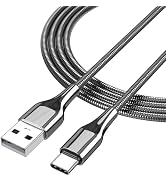 DIOOEER Pet Proof USB C to USB A Charger Cable 6.6FT, Metal Braided Durable Type C Fast Charging ...