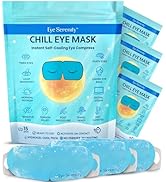 CHILL Self-Cooling Eye Mask for Puffy Under-Eyes, Dark Circles, Hyaluronic Acid Long-Lasting Disp...