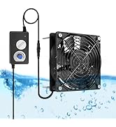 PANO-MOUNTS 120mm 4.72" Upgraded IP68 Waterproof Dual Ball Fan - High Speed 3500RPM with Variable...