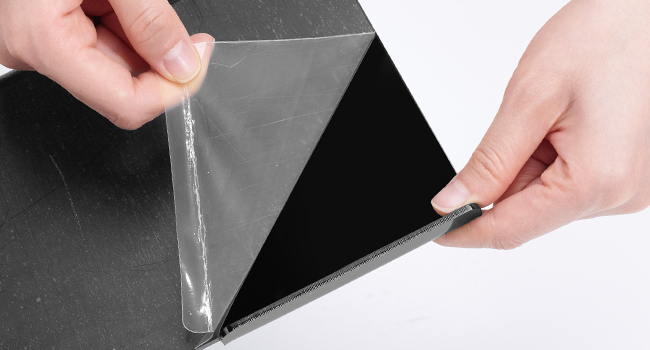 Peel off the protective film