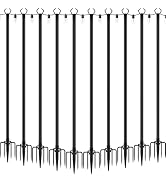 AILBTON 10 Pack 10Ft String Light Poles,Light Poles for Outside String Lights,Outdoor Light Poles...
