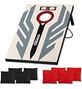 SPOYNAL Electronic Cornhole Board Set 3 x 2 FT, Wooden Corn Hole Game with Built-in Score Display...