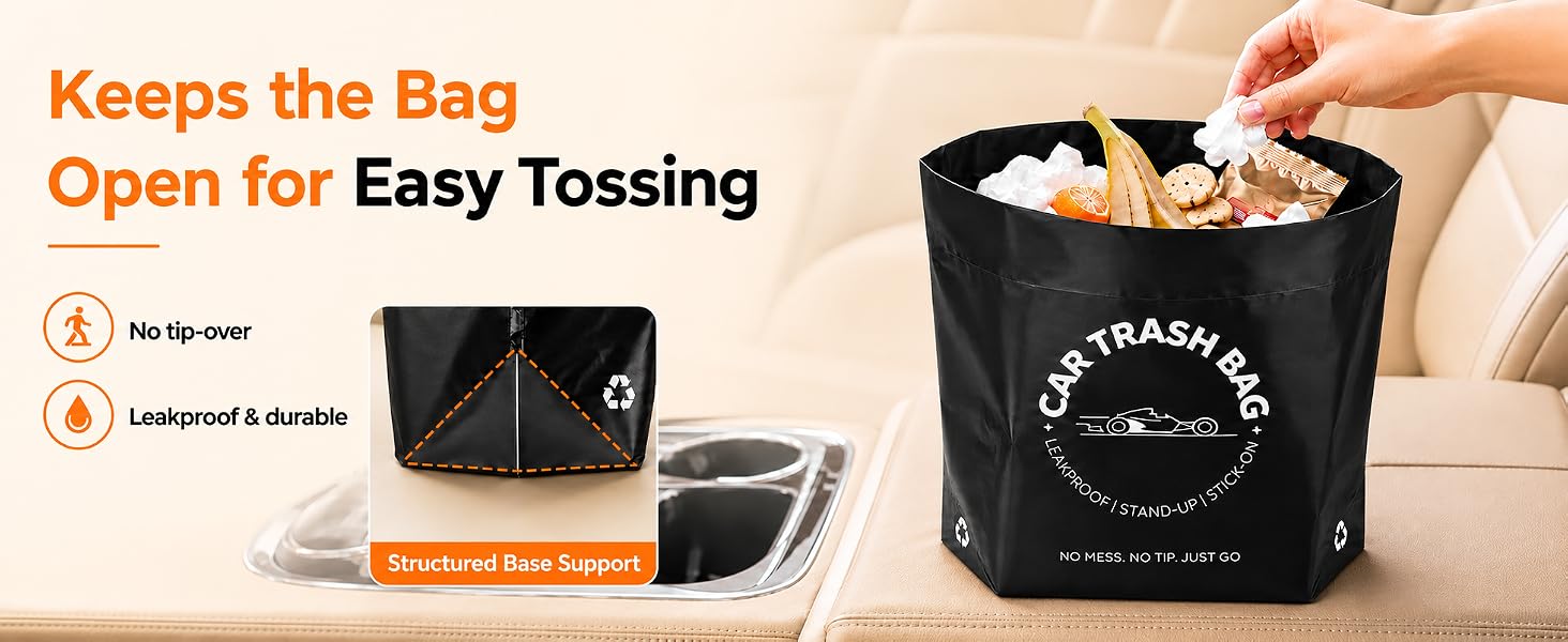 stand-up car trash bags