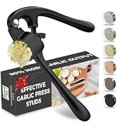 Premium Garlic Press, Professional Garlic Mincer, Easy to Squeeze and Clean, Rust Proof & Dishwas...